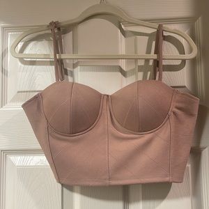 Haute monde padded crop top